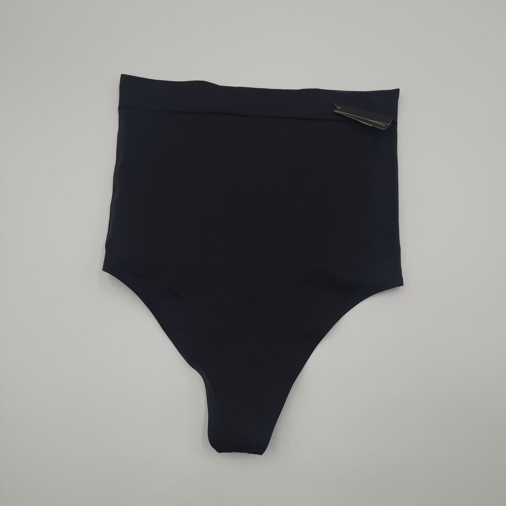 SKIMS Core Control High-Waisted Bonded Thong in Onyx Size XL